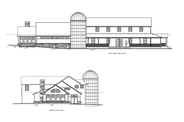The Farm Left and Rear Elevation Commercial Maine Architecture KRA