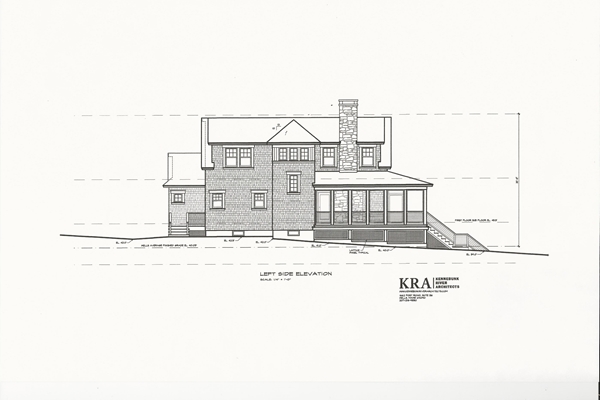 Tidewater Cottage Left Elevation Maine Architects Small Residential