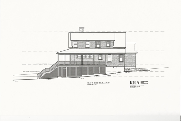 Tidewater Cottage Right Elevation Maine Architects Small Residential