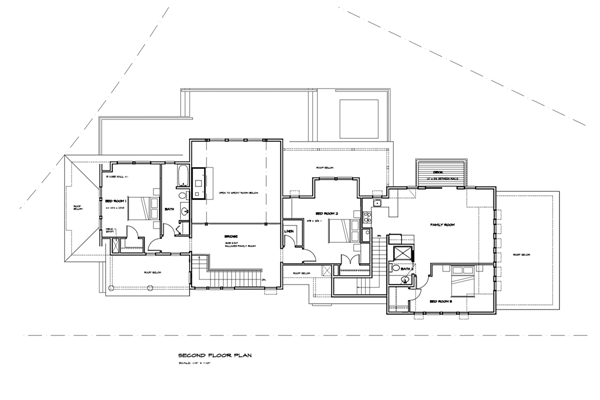 Tidewater Second Floor Plan Large Residential Maine Architects KRA