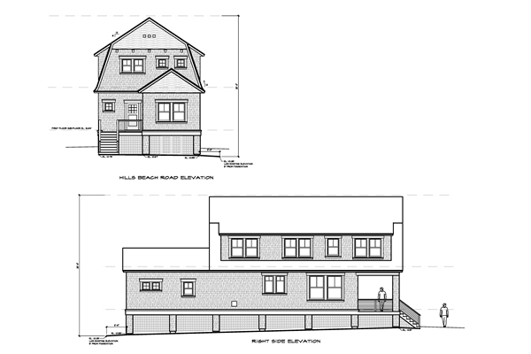 Kennebunk River Architects Elevation Small Residential Maine Architects